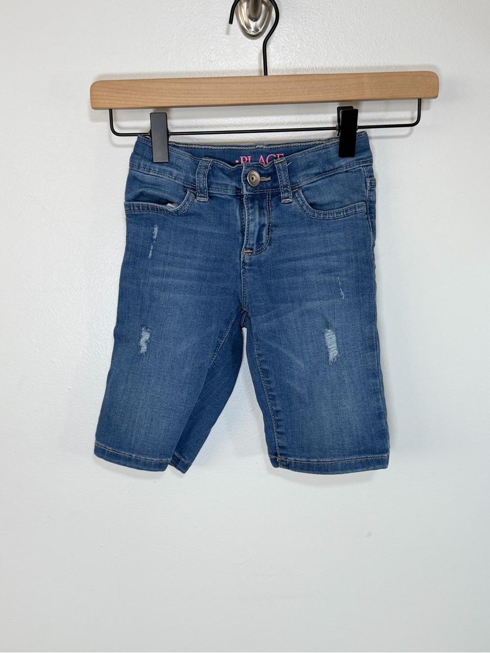 The Children's Place Girls' Blue Denim Bermuda Shorts - 6S